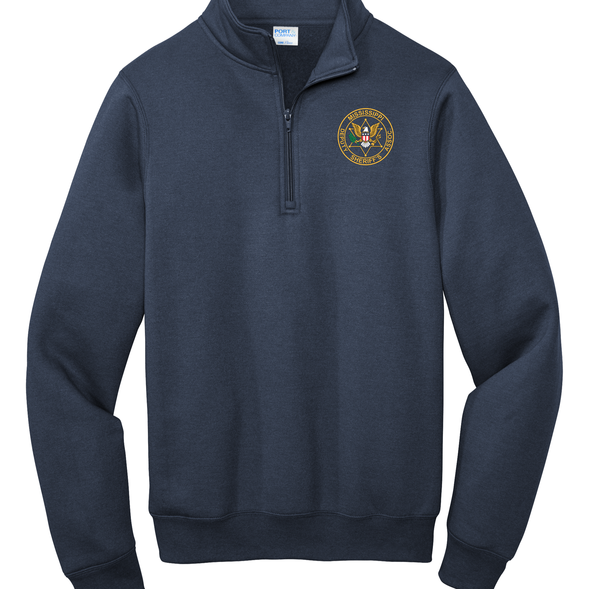 Printed Port & Company Quarter Zip Fleece
