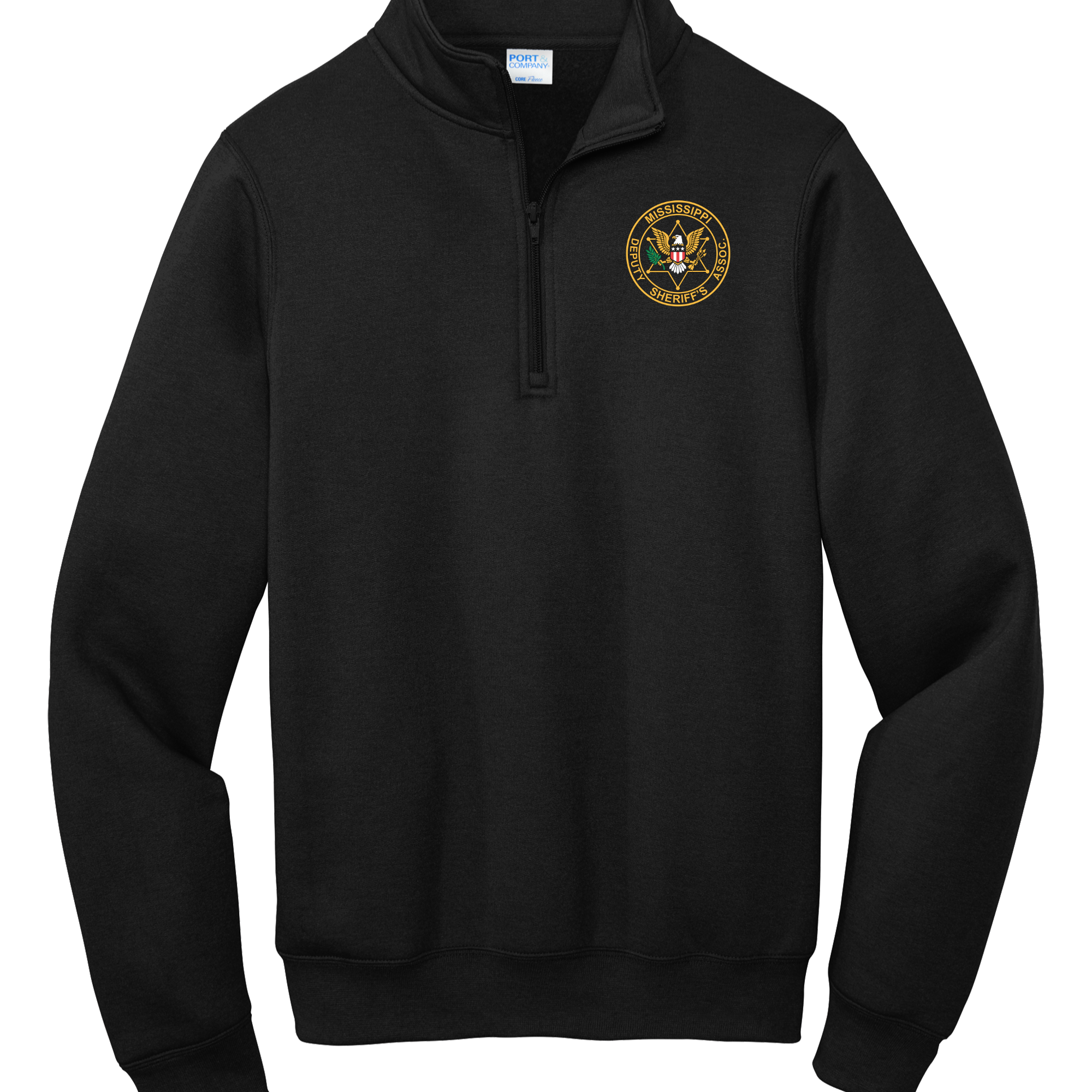 Printed Port & Company Quarter Zip Fleece