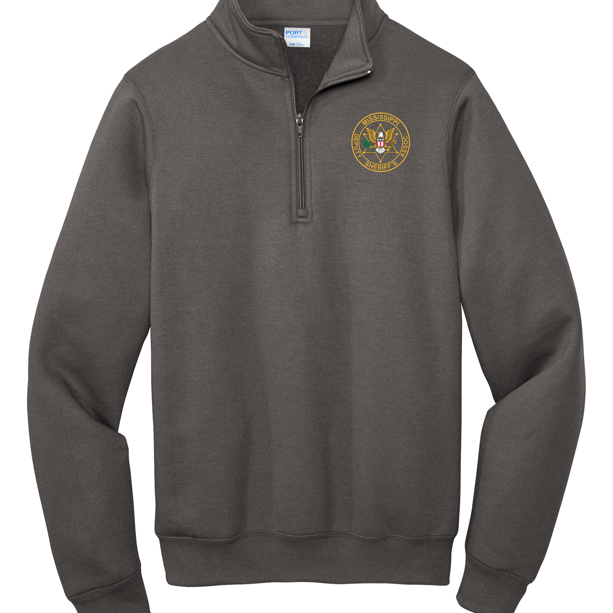 Printed Port & Company Quarter Zip Fleece